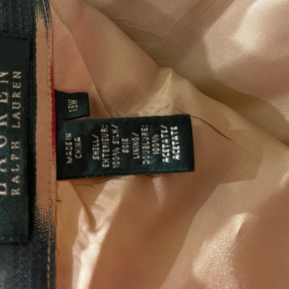 LRL Ralph Lauren IKAT Maasai SILK Skirt Women’s Plus SIZE 18 Abstract Skirt - Picture 6 of 11